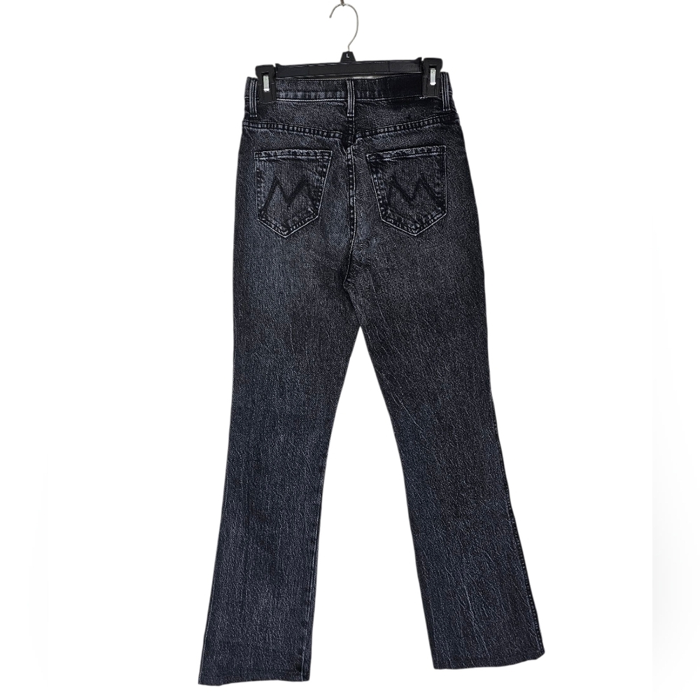 MOTHER Superior High Waisted Smokin' Double Heel Straight Leg Black Jeans 25 - Picture 2 of 11